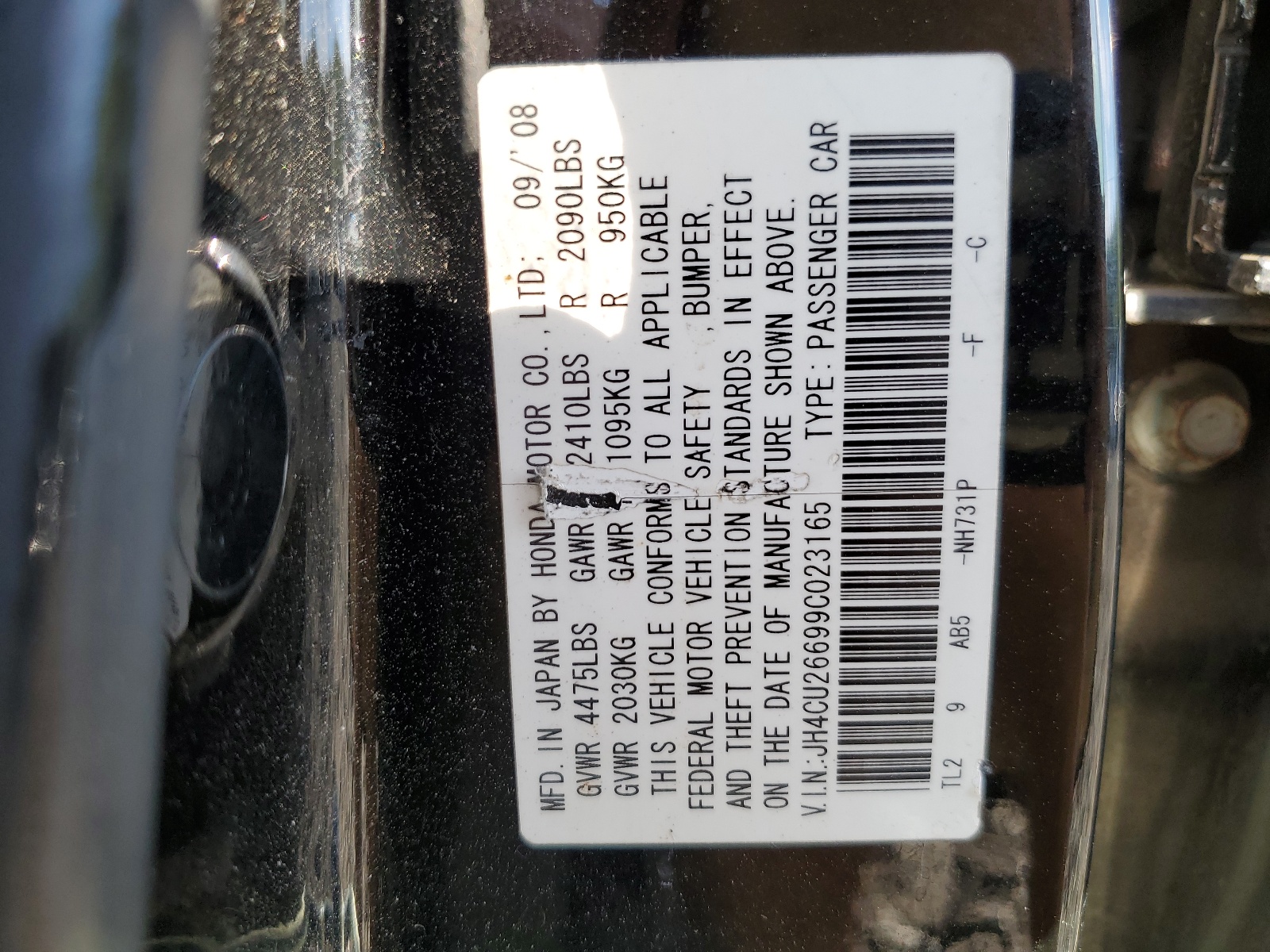 JH4CU26699C023165 2009 Acura Tsx