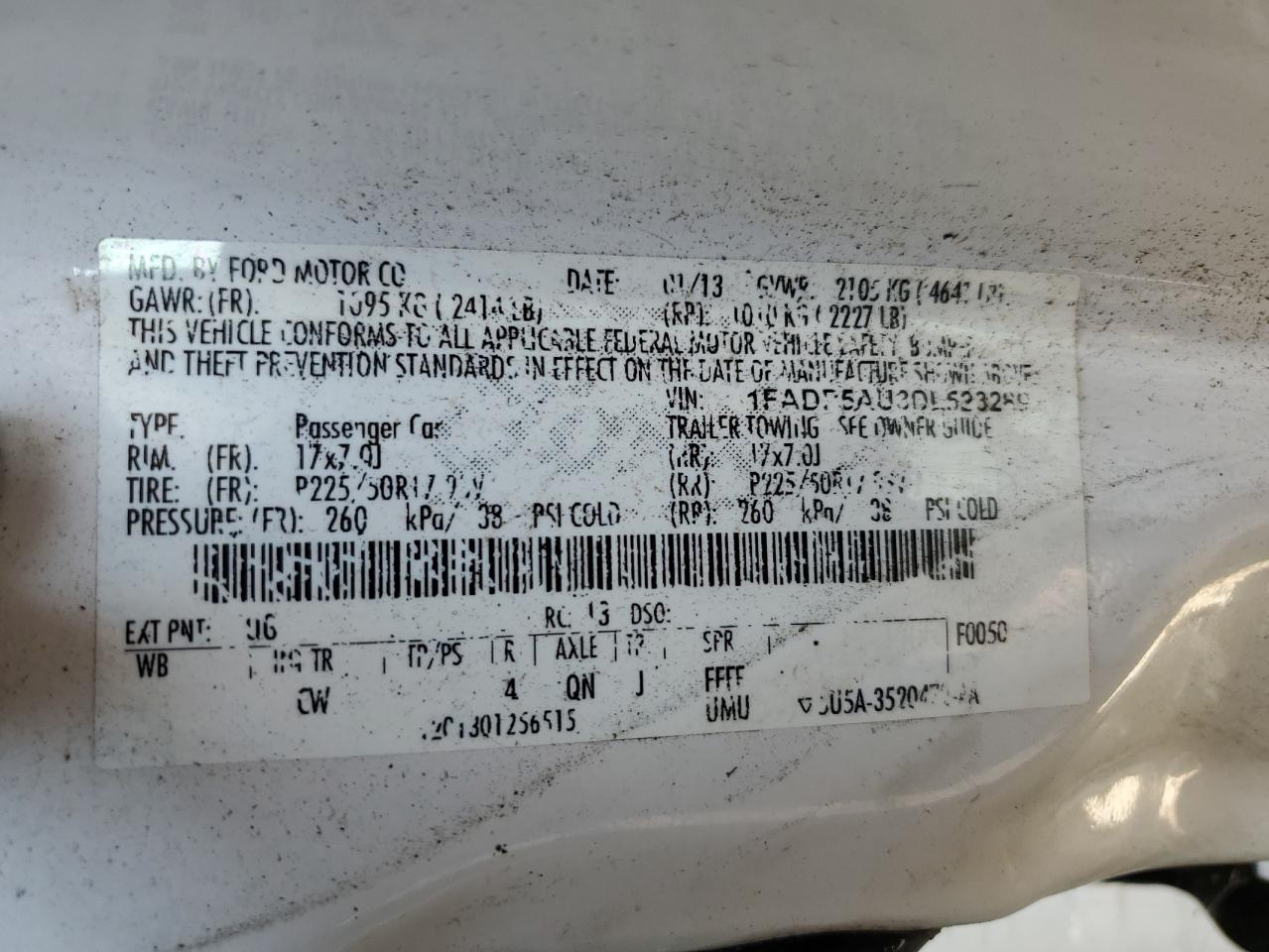 2013 Ford C-Max Se VIN: 1FADP5AU3DL523289 Lot: 63531794