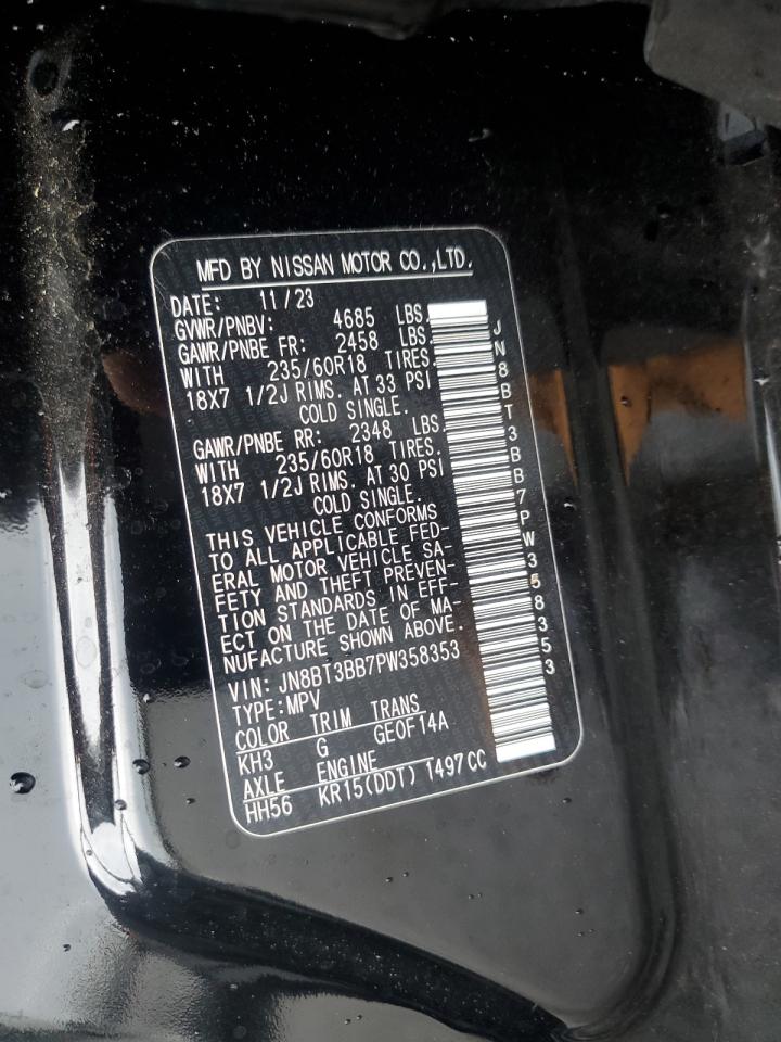 2023 Nissan Rogue Sv VIN: JN8BT3BB7PW358353 Lot: 64048554