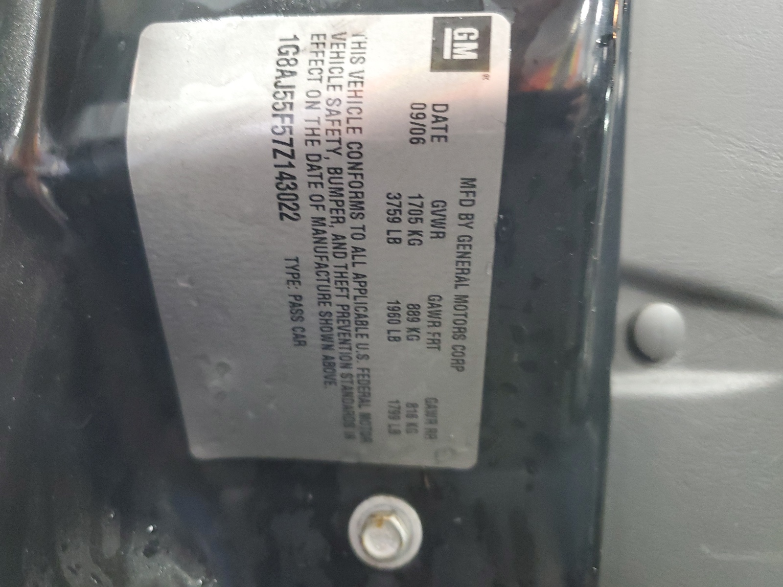 1G8AJ55F57Z143022 2007 Saturn Ion Level 2