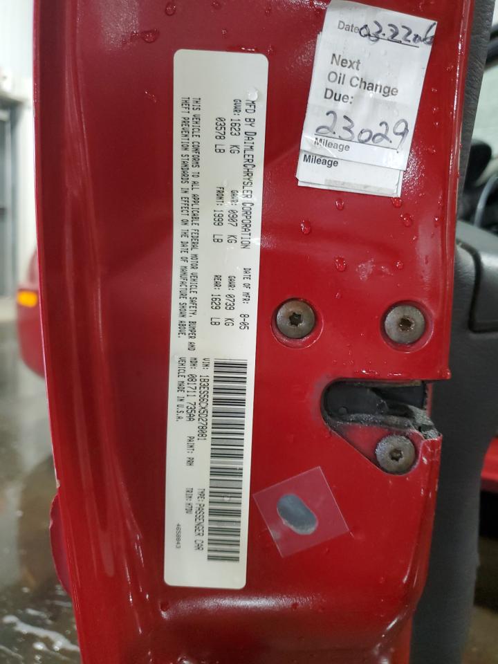 2005 Dodge Neon Sxt VIN: 1B3ES56CX5D278081 Lot: 62684694