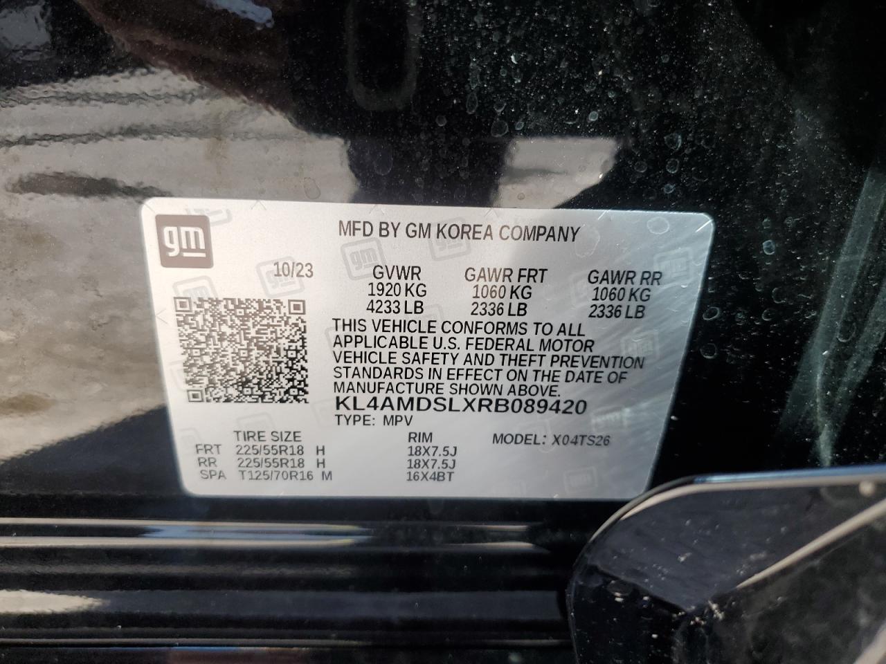 2024 Buick Encore Gx Sport Touring VIN: KL4AMDSLXRB089420 Lot: 63678014