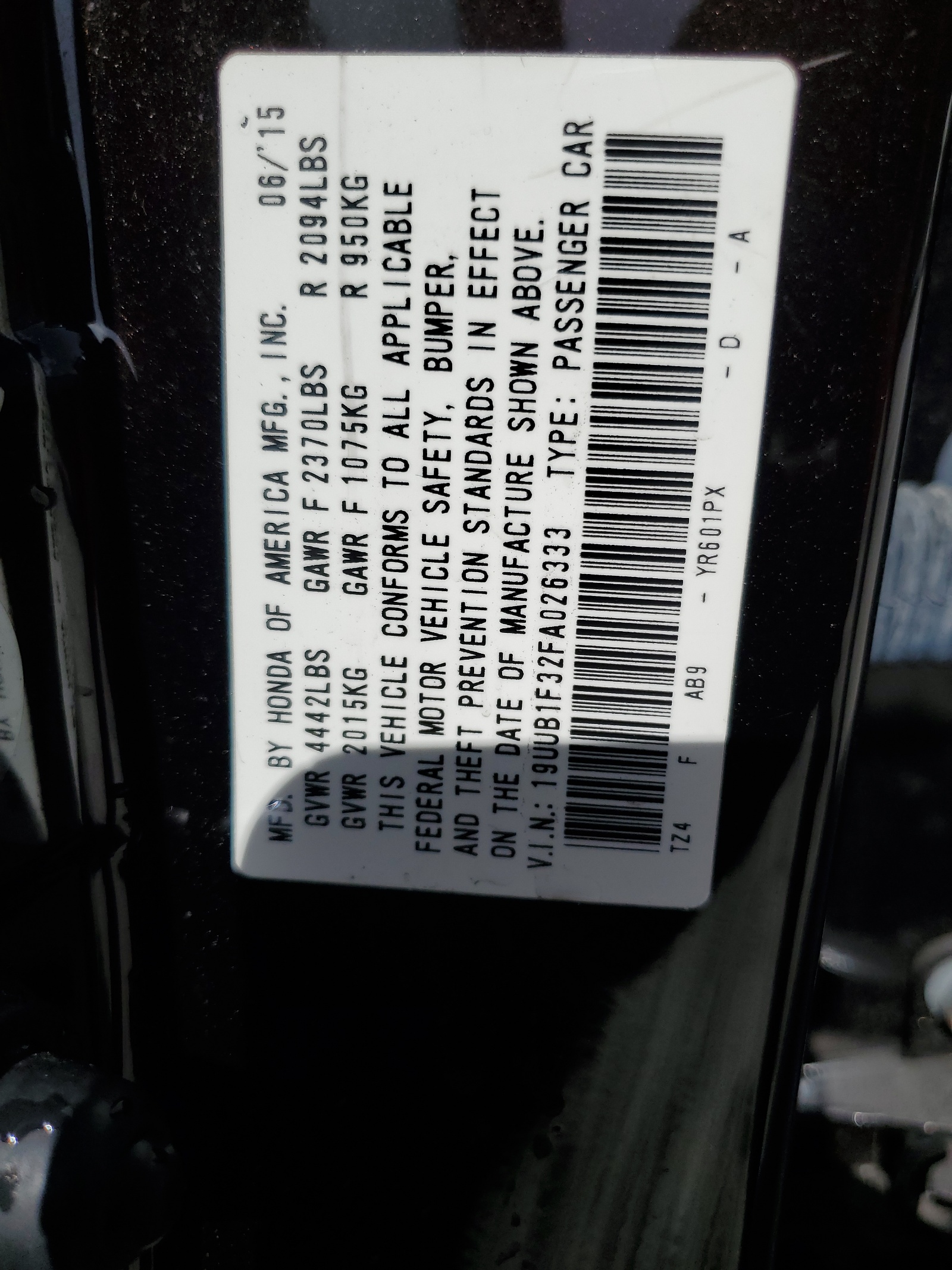19UUB1F32FA026333 2015 Acura Tlx