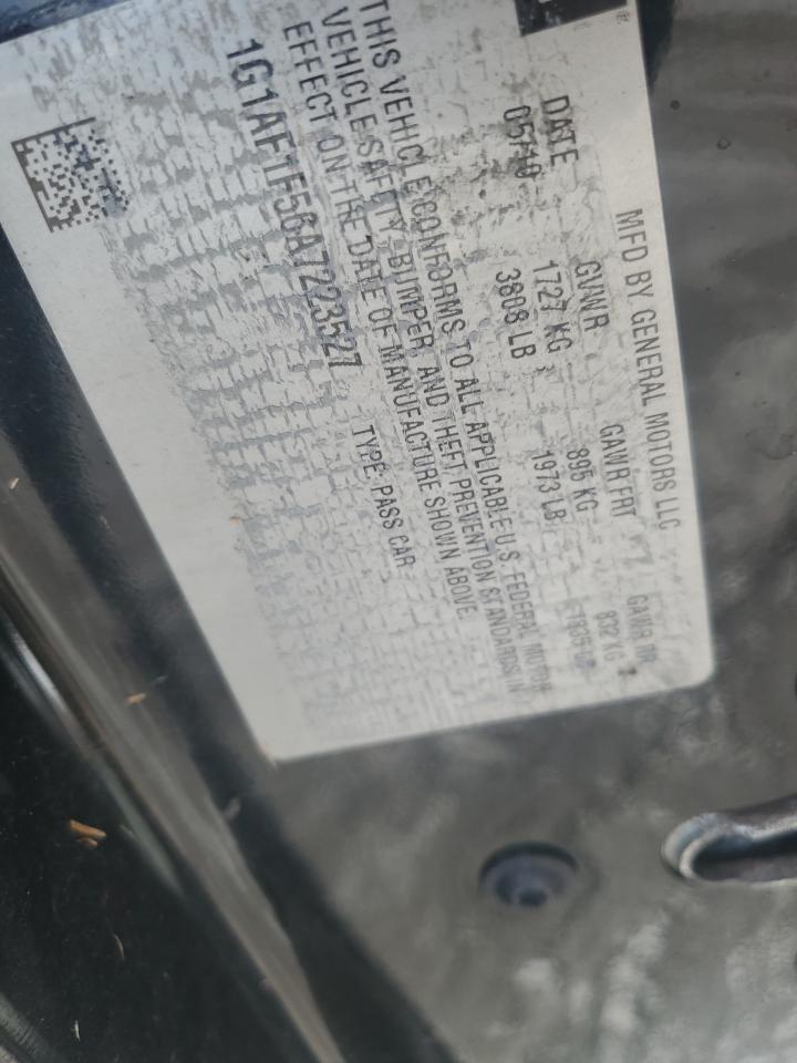 2010 Chevrolet Cobalt 2Lt VIN: 1G1AF1F56A7223527 Lot: 61833584