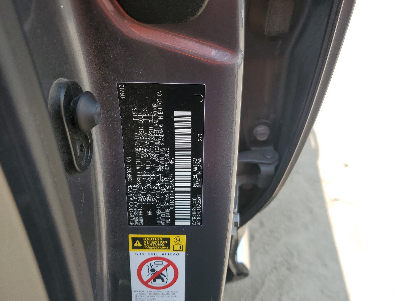 JTJBK1BA0E2036777 2014 Lexus Rx 350 Base