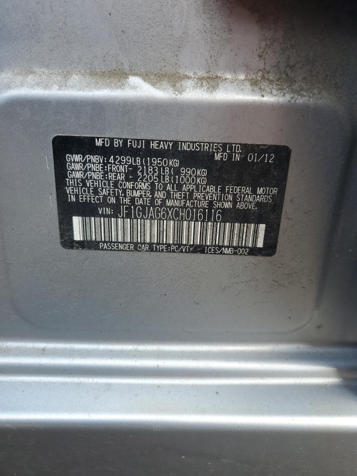 2012 Subaru Impreza Limited VIN: JF1GJAG6XCH016116 Lot: 63609264
