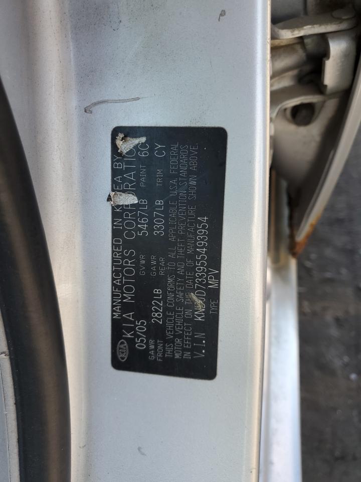 2005 Kia Sorento Ex VIN: KNDJD733955493954 Lot: 61919524