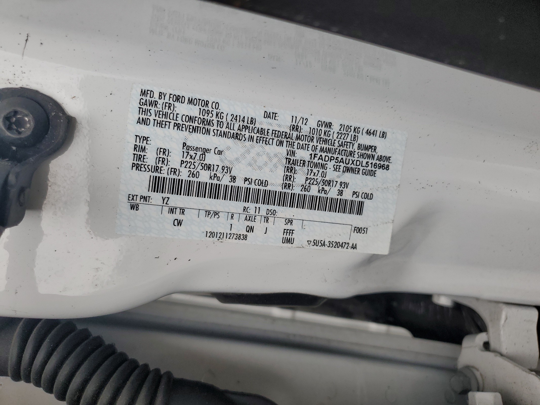 1FADP5AUXDL516968 2013 Ford C-Max Se