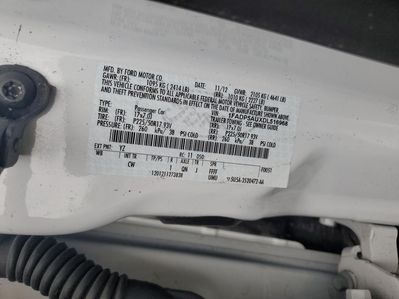 2013 Ford C-Max Se VIN: 1FADP5AUXDL516968 Lot: 64622964