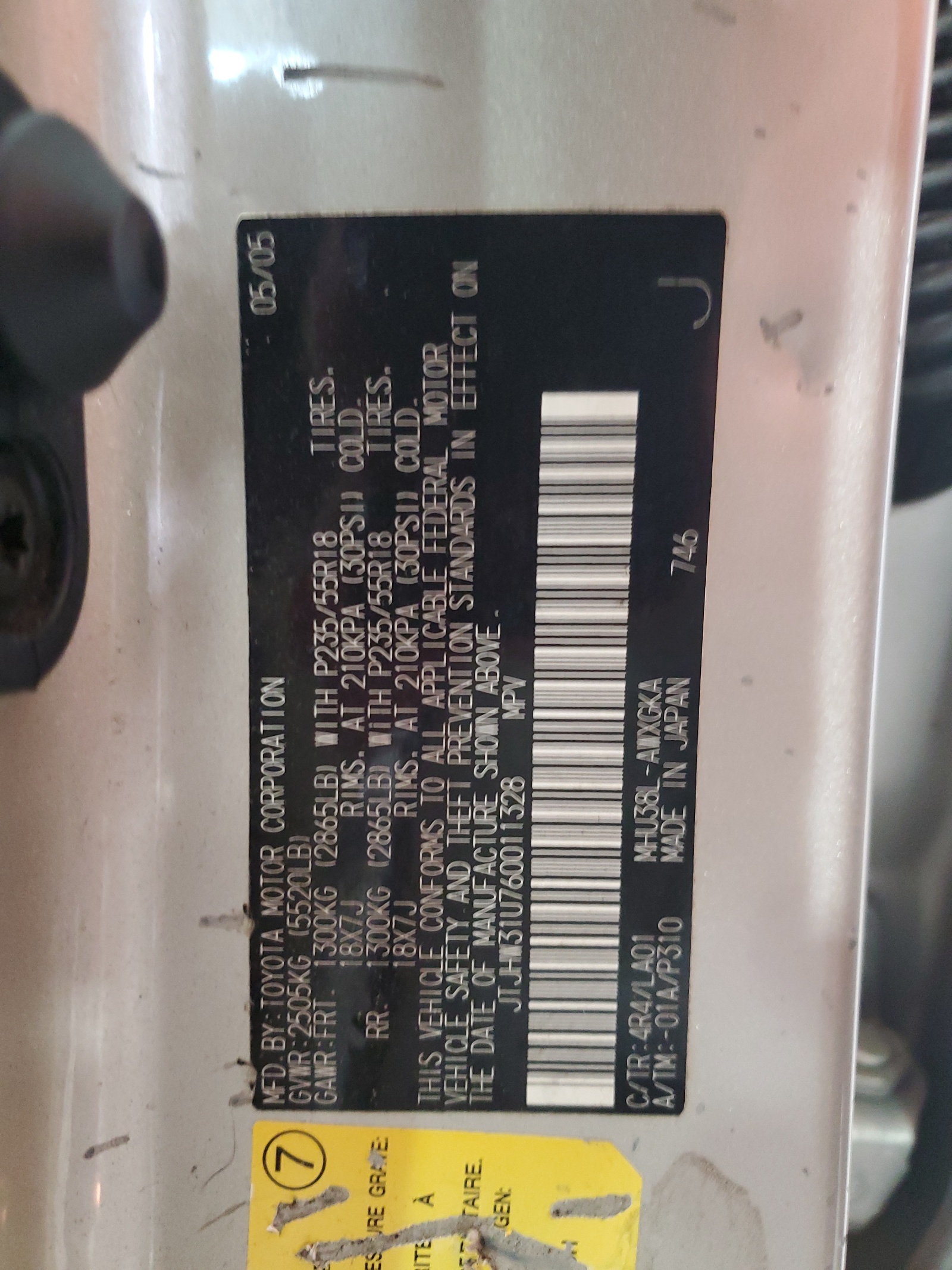 JTJHW31U760011328 2006 Lexus Rx 400