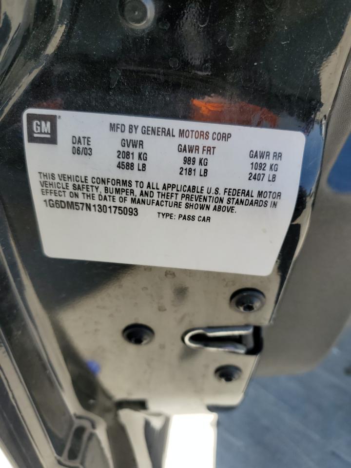 2003 Cadillac Cts VIN: 1G6DM57N130175093 Lot: 64836194