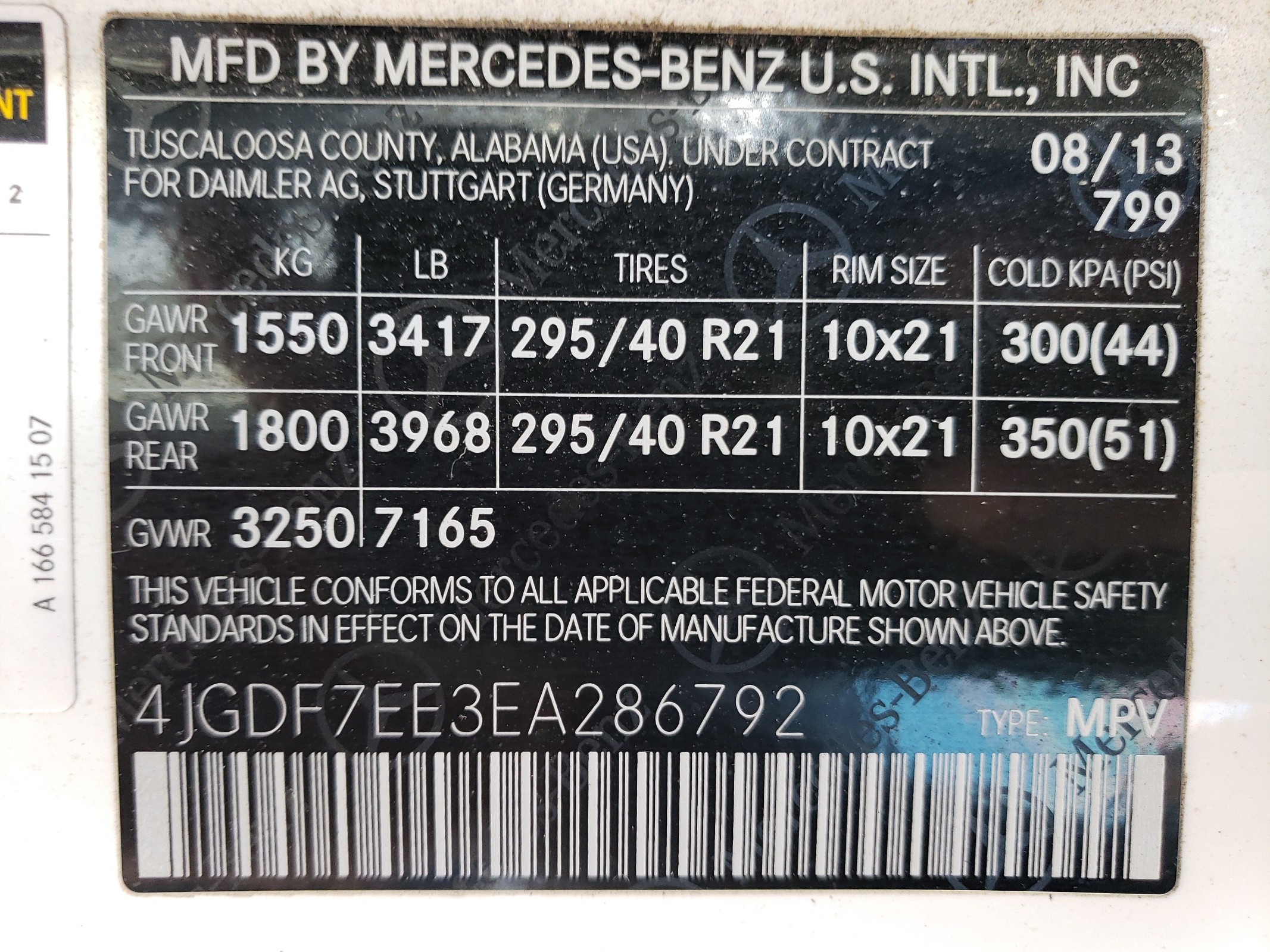 4JGDF7EE3EA286792 2014 Mercedes-Benz Gl 63 Amg