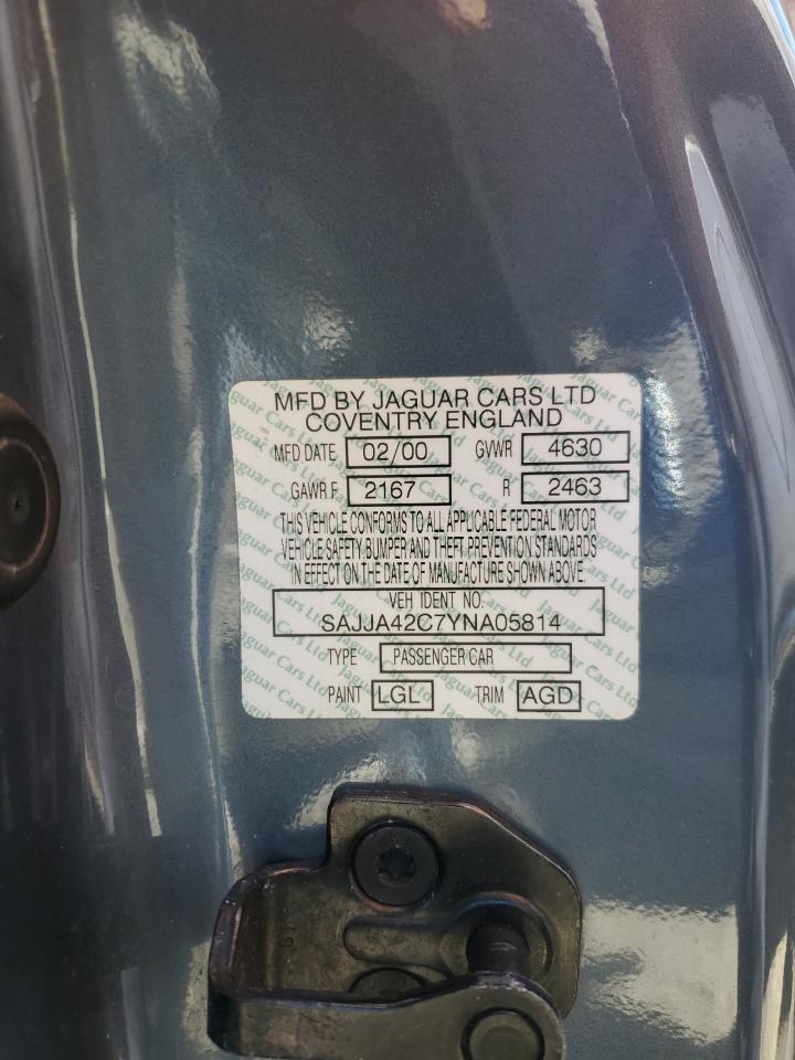 2000 Jaguar Xk8 VIN: SAJJA42C7YNA05814 Lot: 65280894