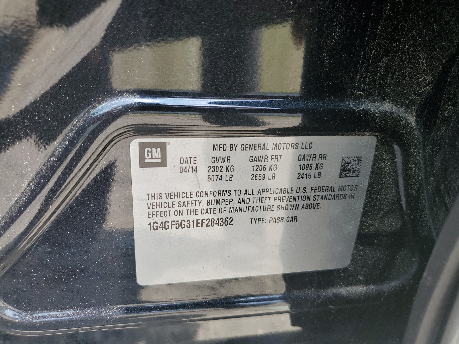 1G4GF5G31EF284362 2014 Buick Lacrosse Touring