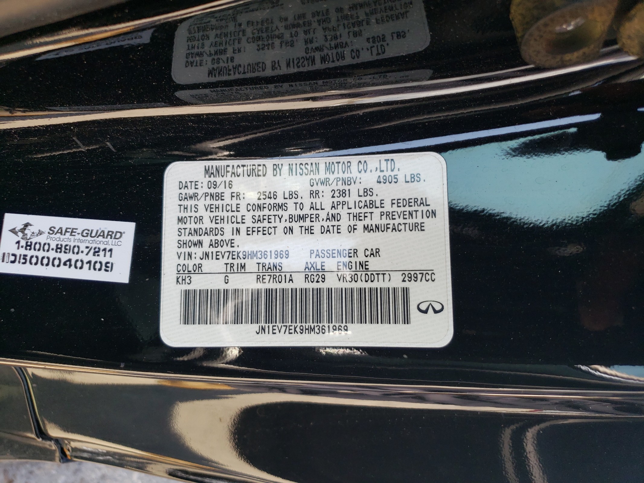 JN1EV7EK9HM361969 2017 Infiniti Q60 Premium