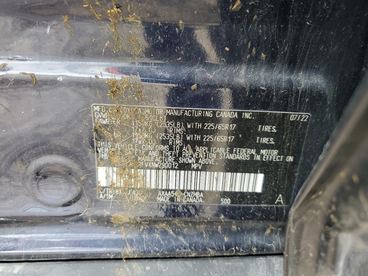 2022 Toyota Rav4 Xle VIN: 2T3P1RFVXNW290012 Lot: 63275854