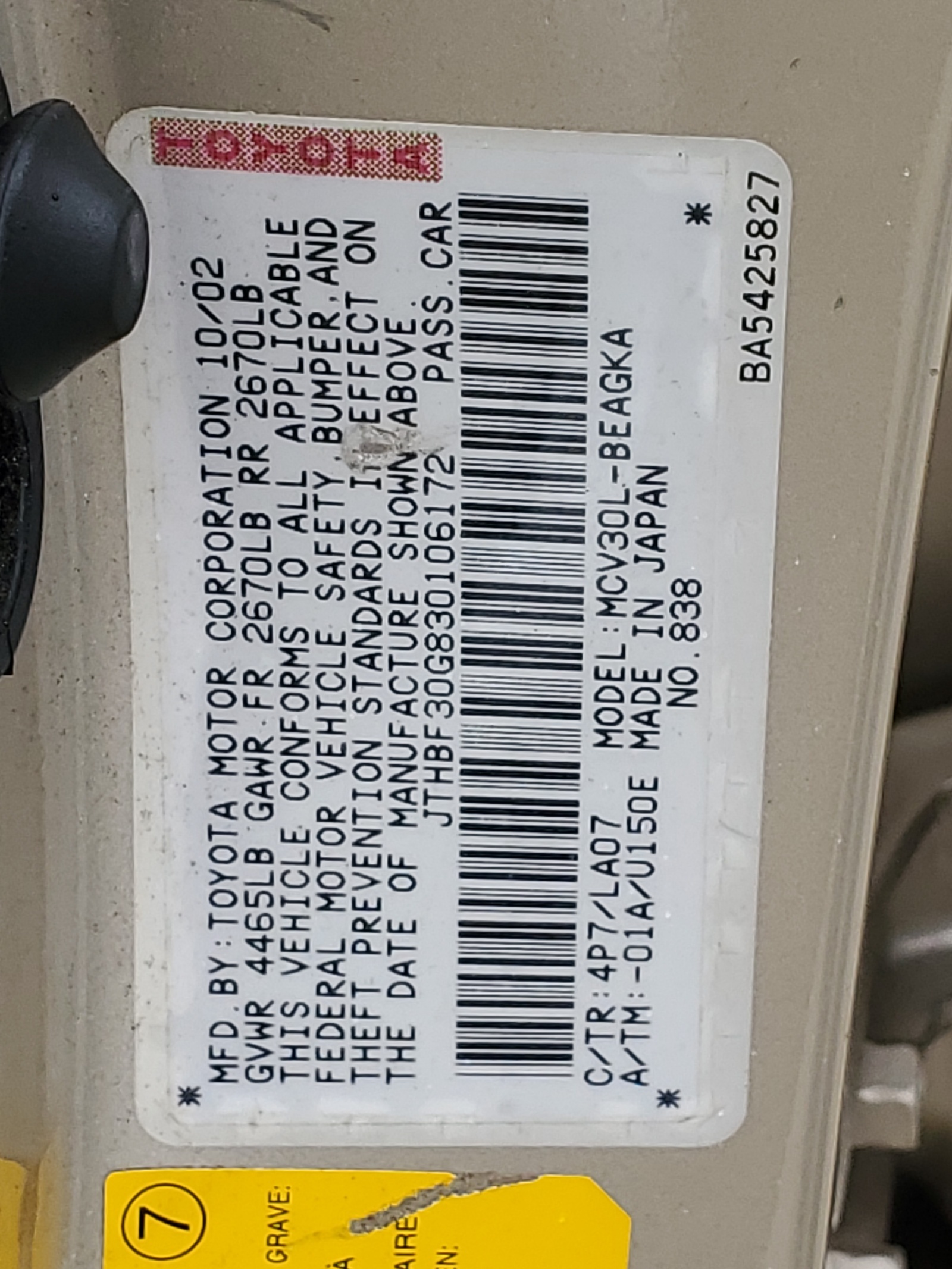 JTHBF30G830106172 2003 Lexus Es 300