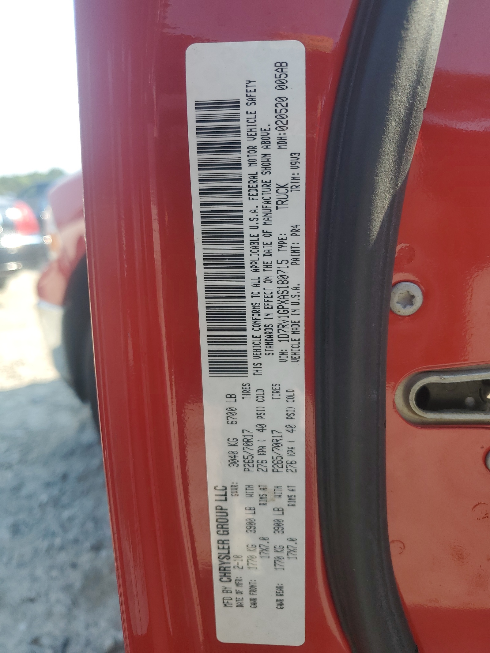 1D7RV1GPXAS180715 2010 Dodge Ram 1500