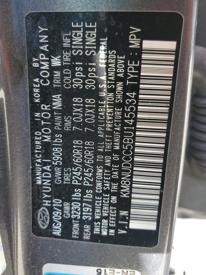 2011 Hyundai Veracruz Gls VIN: KM8NUDCC5BU145534 Lot: 61678144