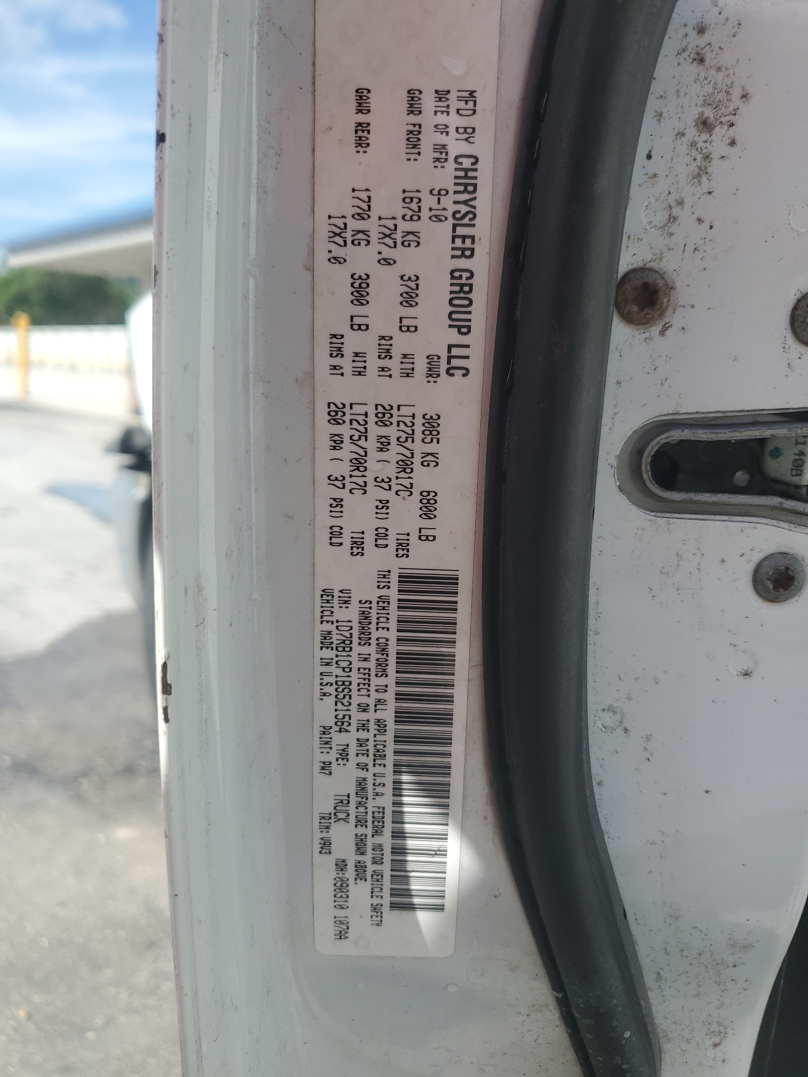 1D7RB1CP1BS521564 2011 Dodge Ram 1500