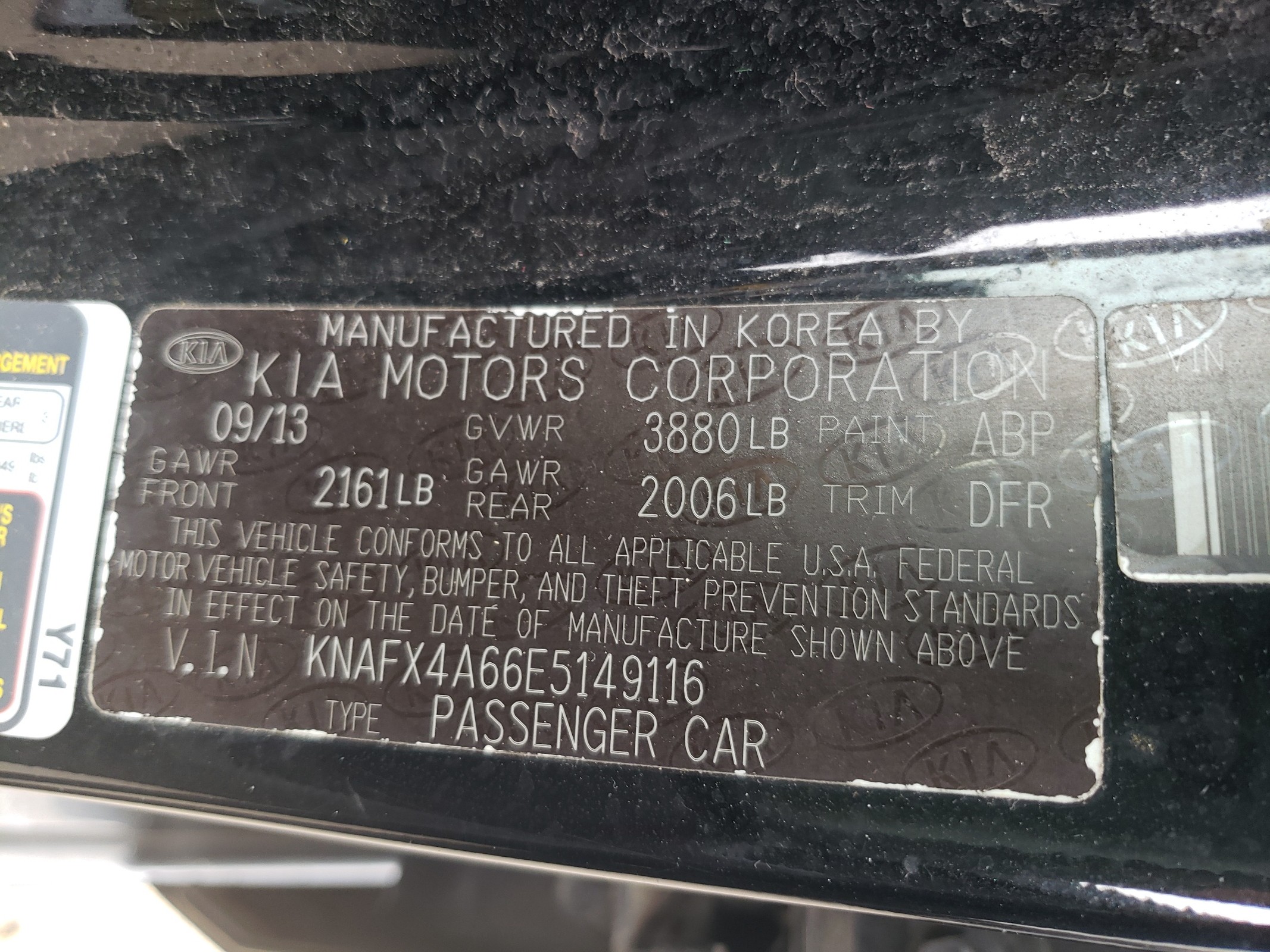 KNAFX4A66E5149116 2014 Kia Forte Lx