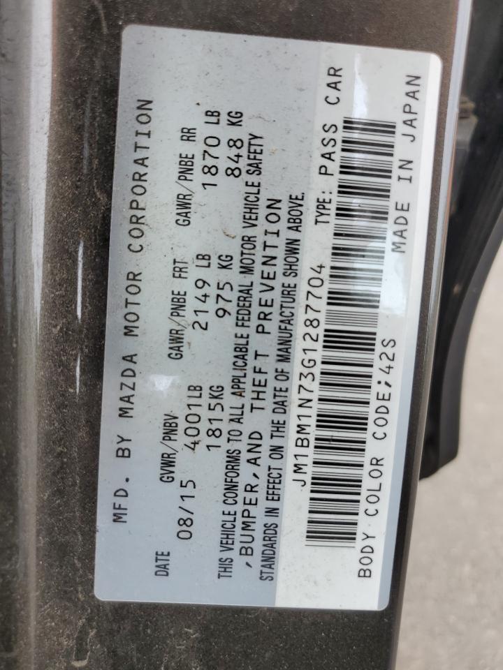 2016 Mazda 3 Grand Touring VIN: JM1BM1N73G1287704 Lot: 62636514