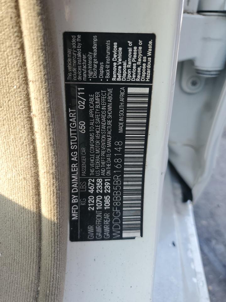 2011 Mercedes-Benz C 300 4Matic VIN: WDDGF8BB5BR168148 Lot: 64558714