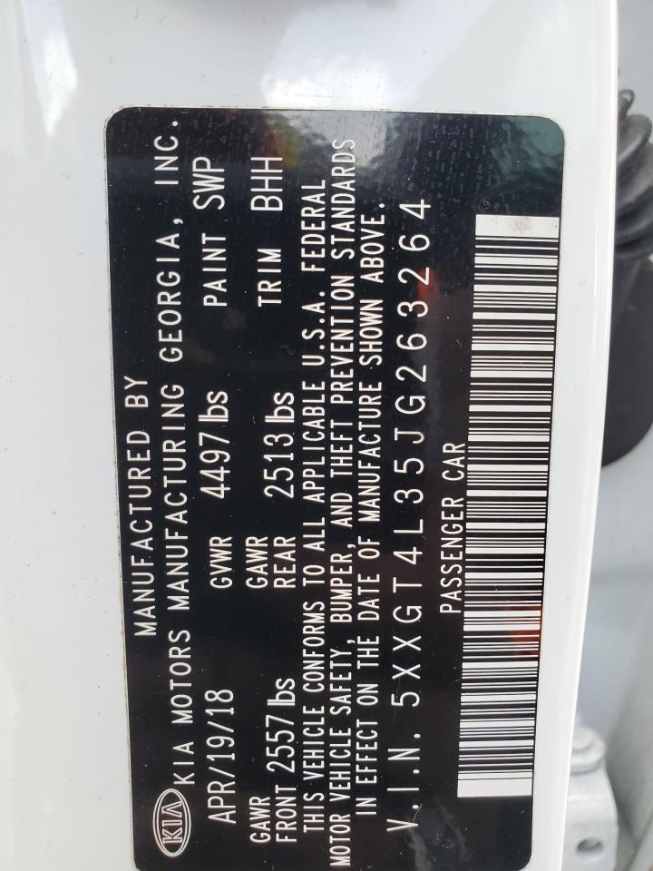 2018 Kia Optima Lx VIN: 5XXGT4L35JG263264 Lot: 64162314