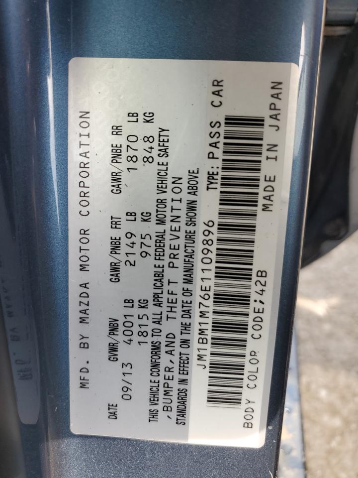 2014 Mazda 3 Grand Touring VIN: JM1BM1M76E1109896 Lot: 62363434