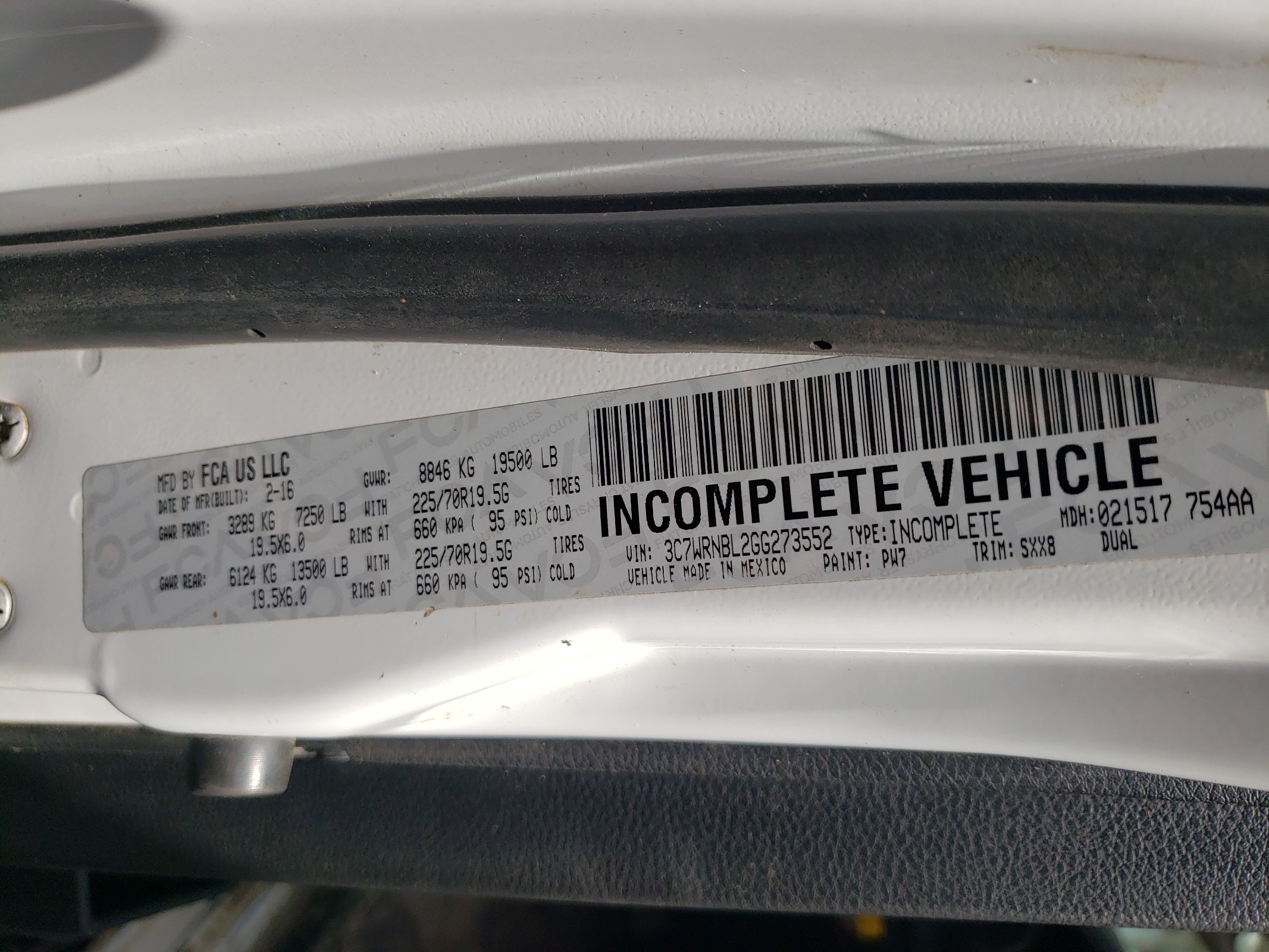 3C7WRNBL2GG273552 2016 Ram 5500