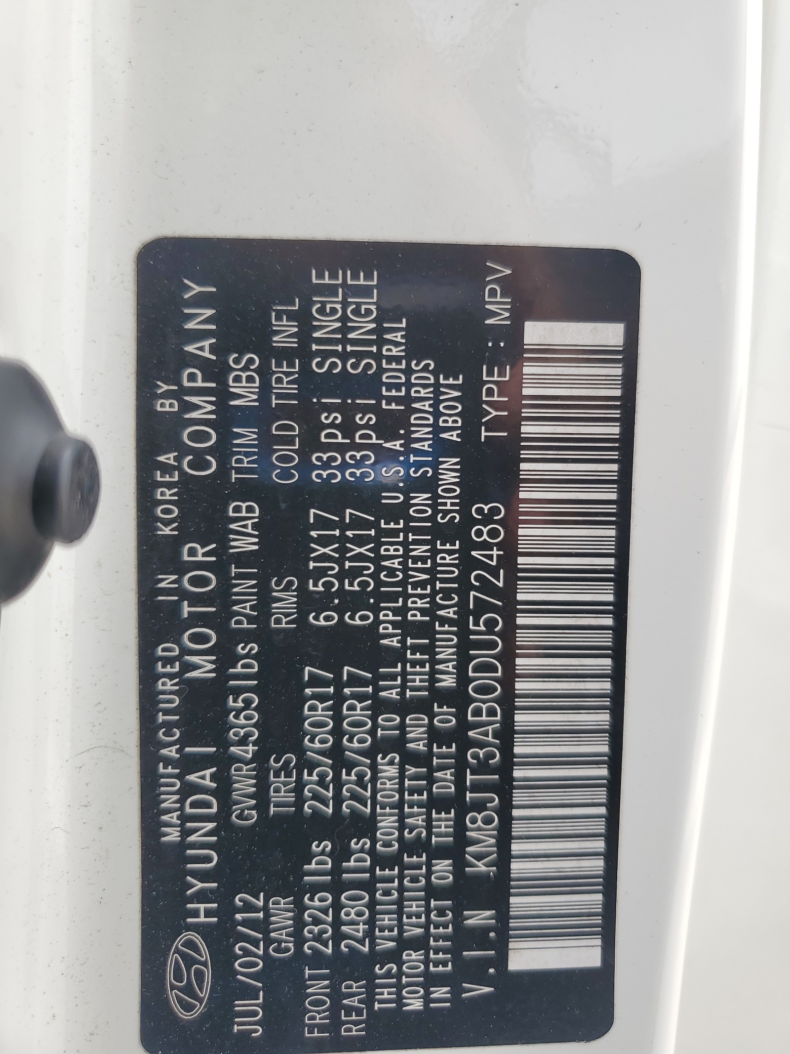 KM8JT3AB0DU572483 2013 Hyundai Tucson Gl