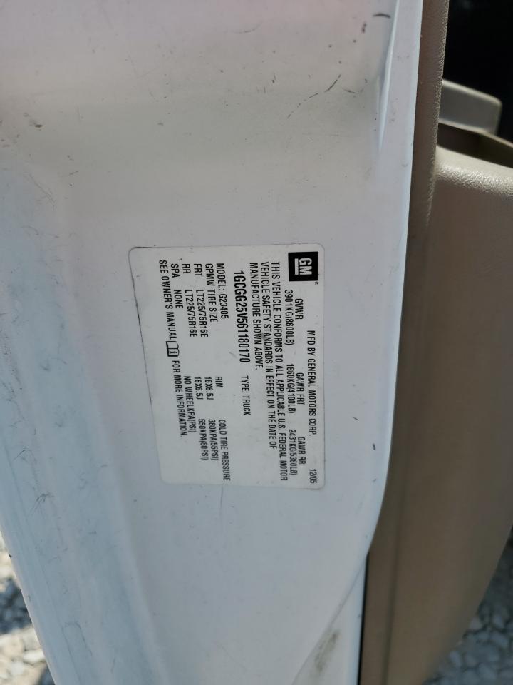 2006 Chevrolet Express G2500 VIN: 1GCGG25V561180170 Lot: 61958194