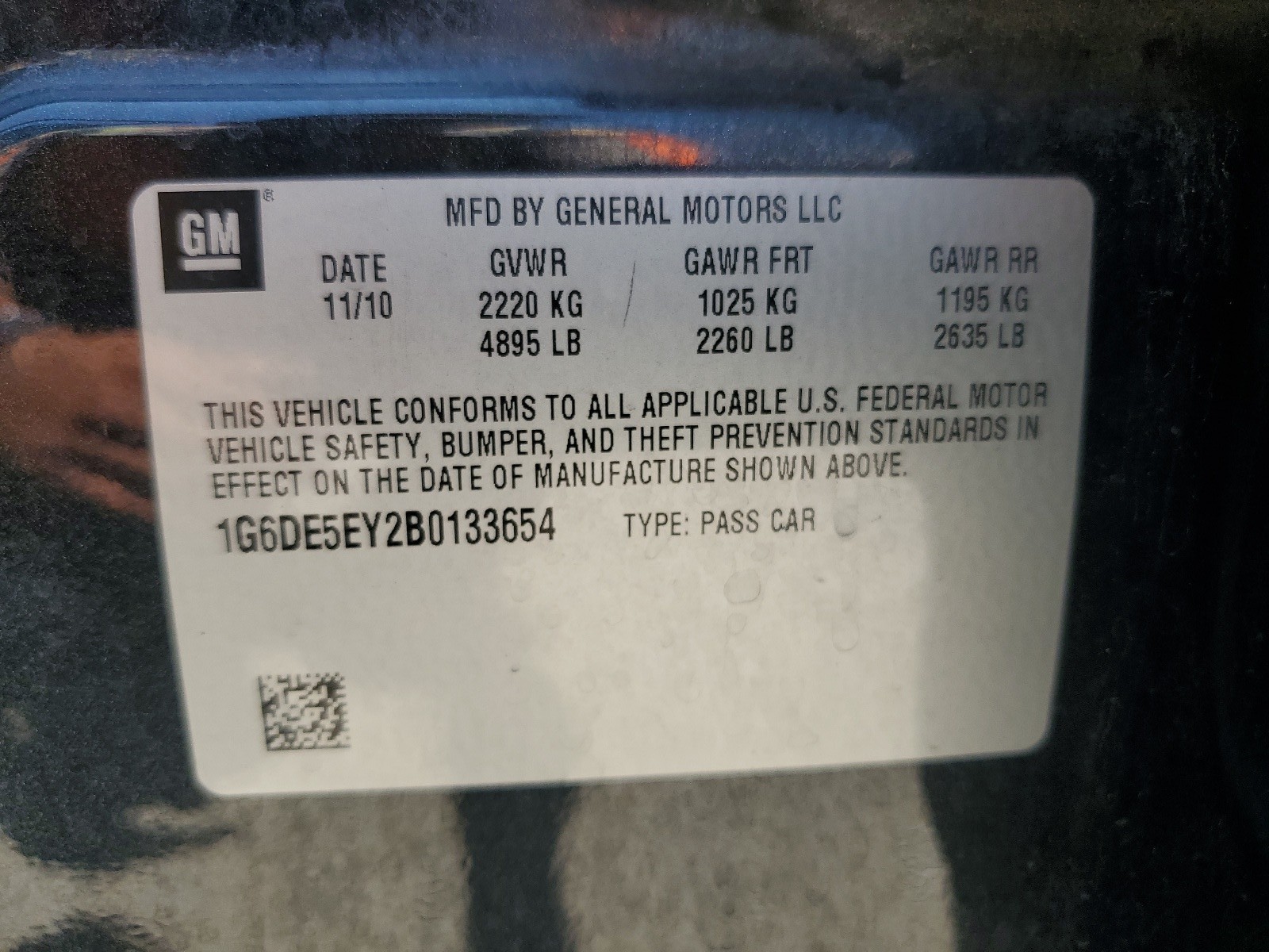 1G6DE5EY2B0133654 2011 Cadillac Cts Luxury Collection