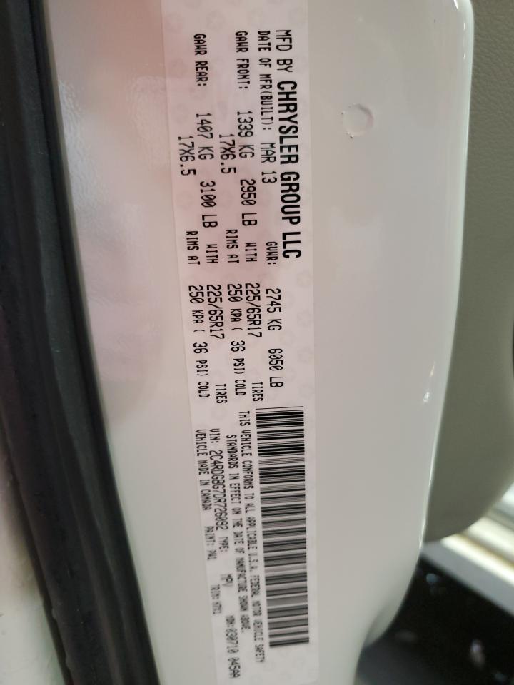 2013 Dodge Grand Caravan Se VIN: 2C4RDGBG7DR726092 Lot: 63429734