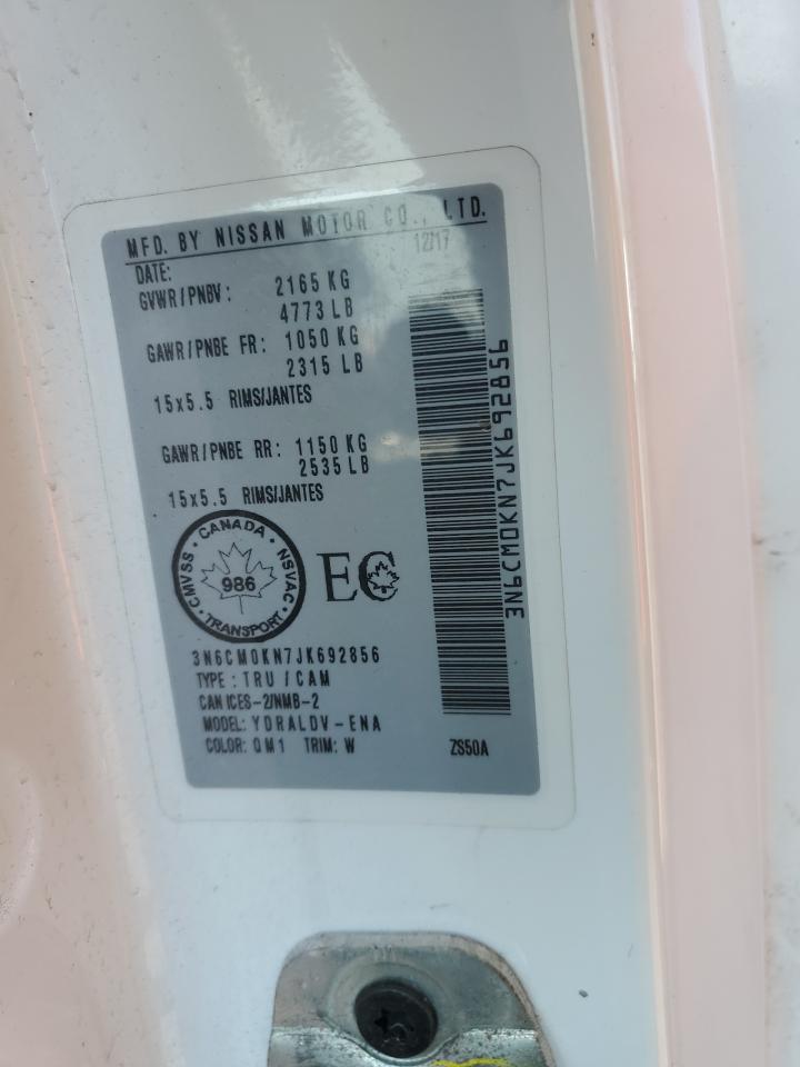 2018 Nissan Nv200 2.5S VIN: 3N6CM0KN7JK692856 Lot: 64147564