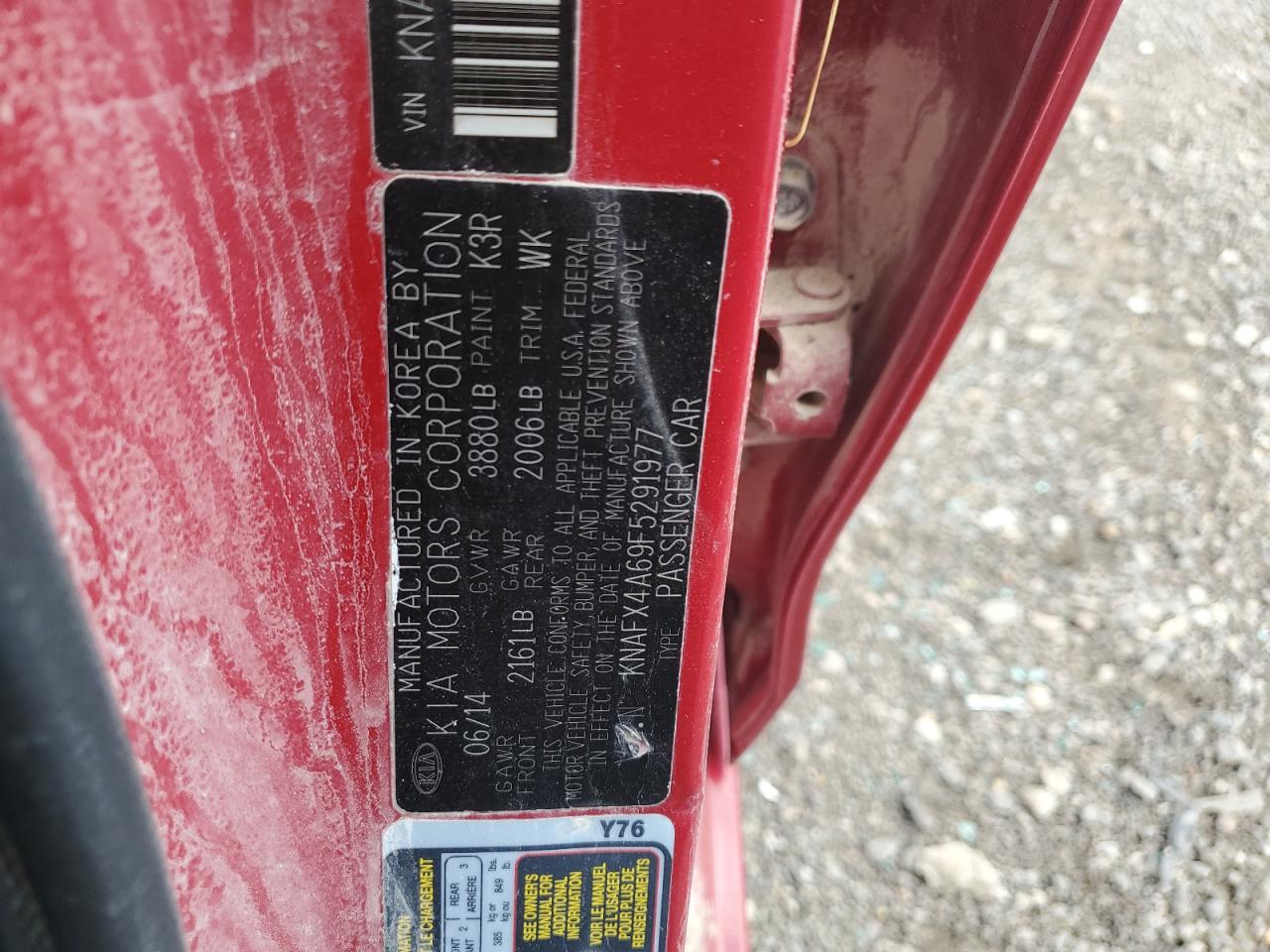 2015 Kia Forte Lx VIN: KNAFX4A69F5291977 Lot: 62108914