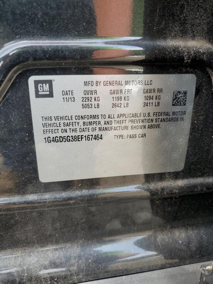 2014 Buick Lacrosse Premium VIN: 1G4GD5G38EF167464 Lot: 64625494