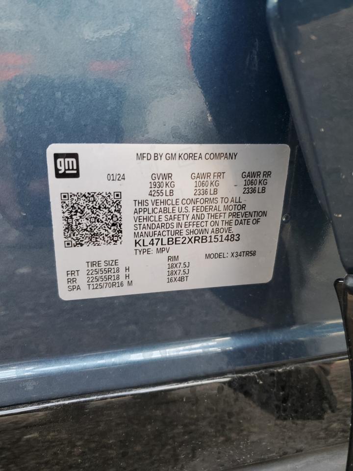 2024 Buick Envista Sport Touring VIN: KL47LBE2XRB151483 Lot: 65351254