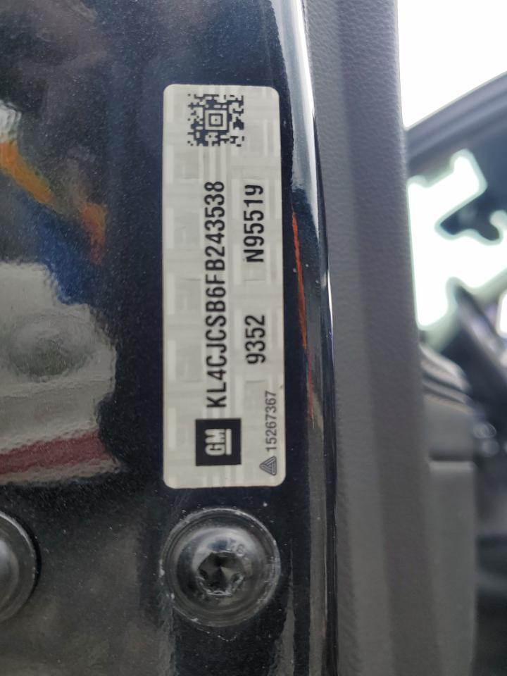 2015 Buick Encore VIN: KL4CJCSB6FB243538 Lot: 61836424