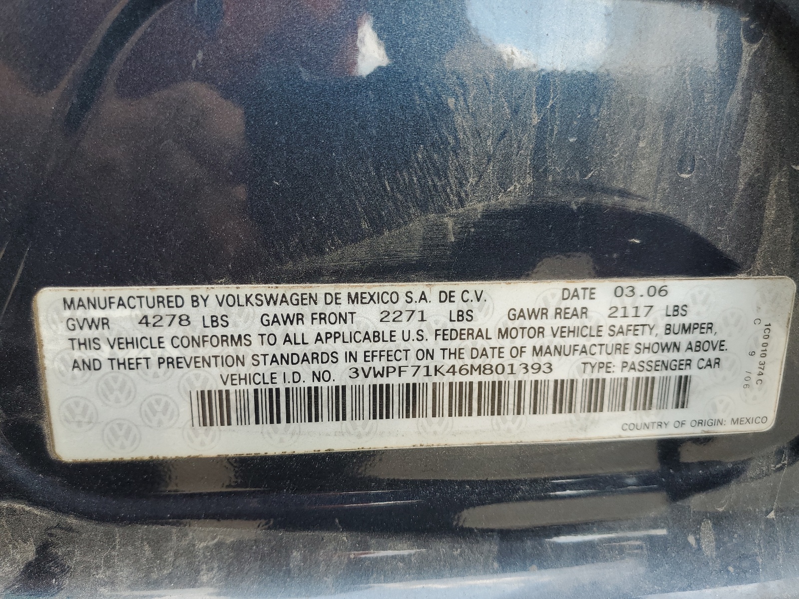 3VWPF71K46M801393 2006 Volkswagen Jetta Value