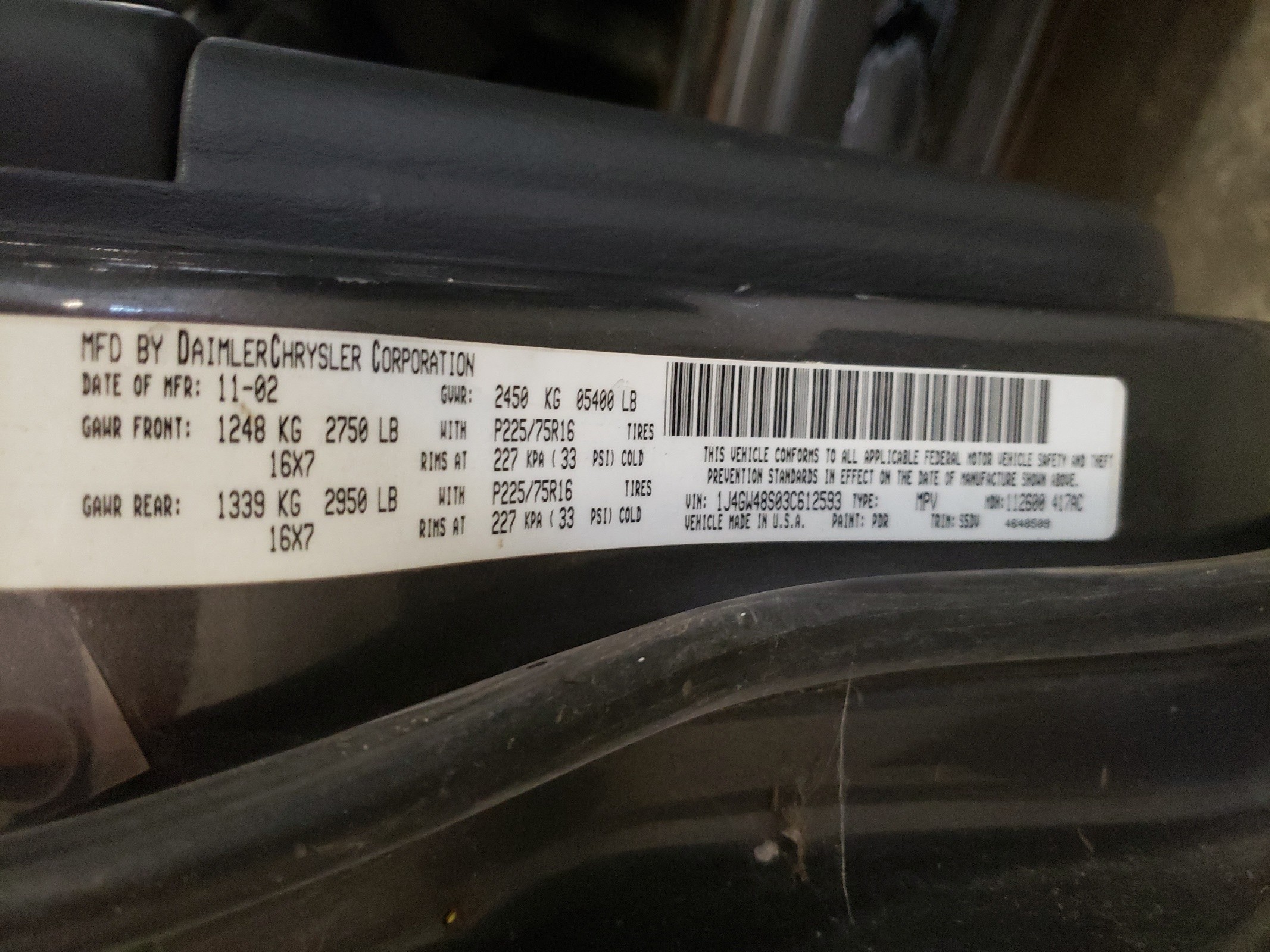 1J4GW48S03C612593 2003 Jeep Grand Cherokee Laredo