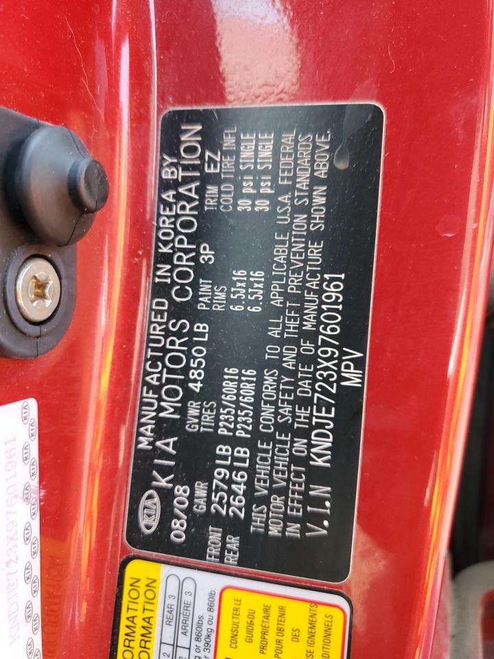 2009 Kia Sportage Lx VIN: KNDJE723X97601961 Lot: 65571104