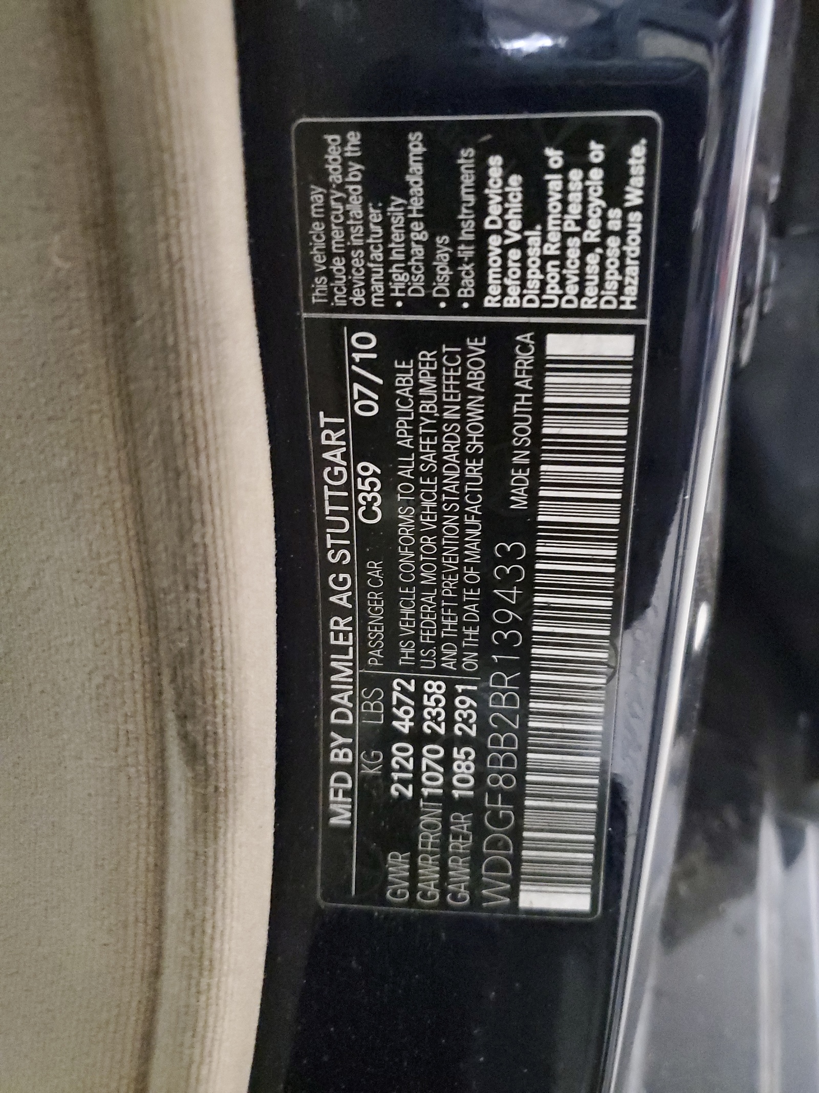 WDDGF8BB2BR139433 2011 Mercedes-Benz C 300 4Matic