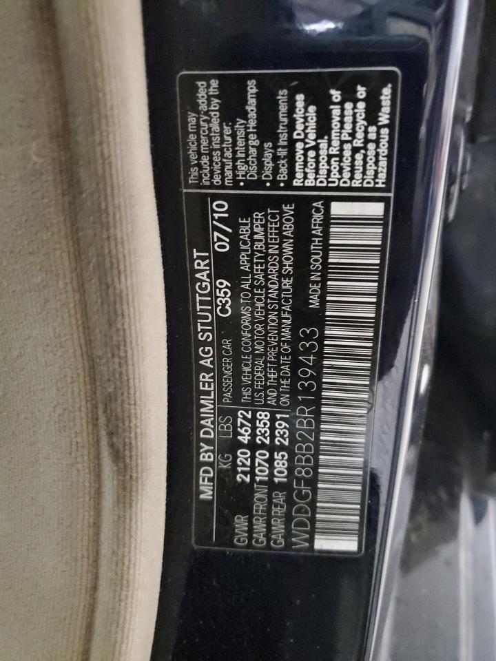 2011 Mercedes-Benz C 300 4Matic VIN: WDDGF8BB2BR139433 Lot: 64153044