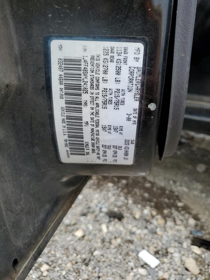 2000 Jeep Cherokee Sport VIN: 1J4FF48SXYL241025 Lot: 63800244