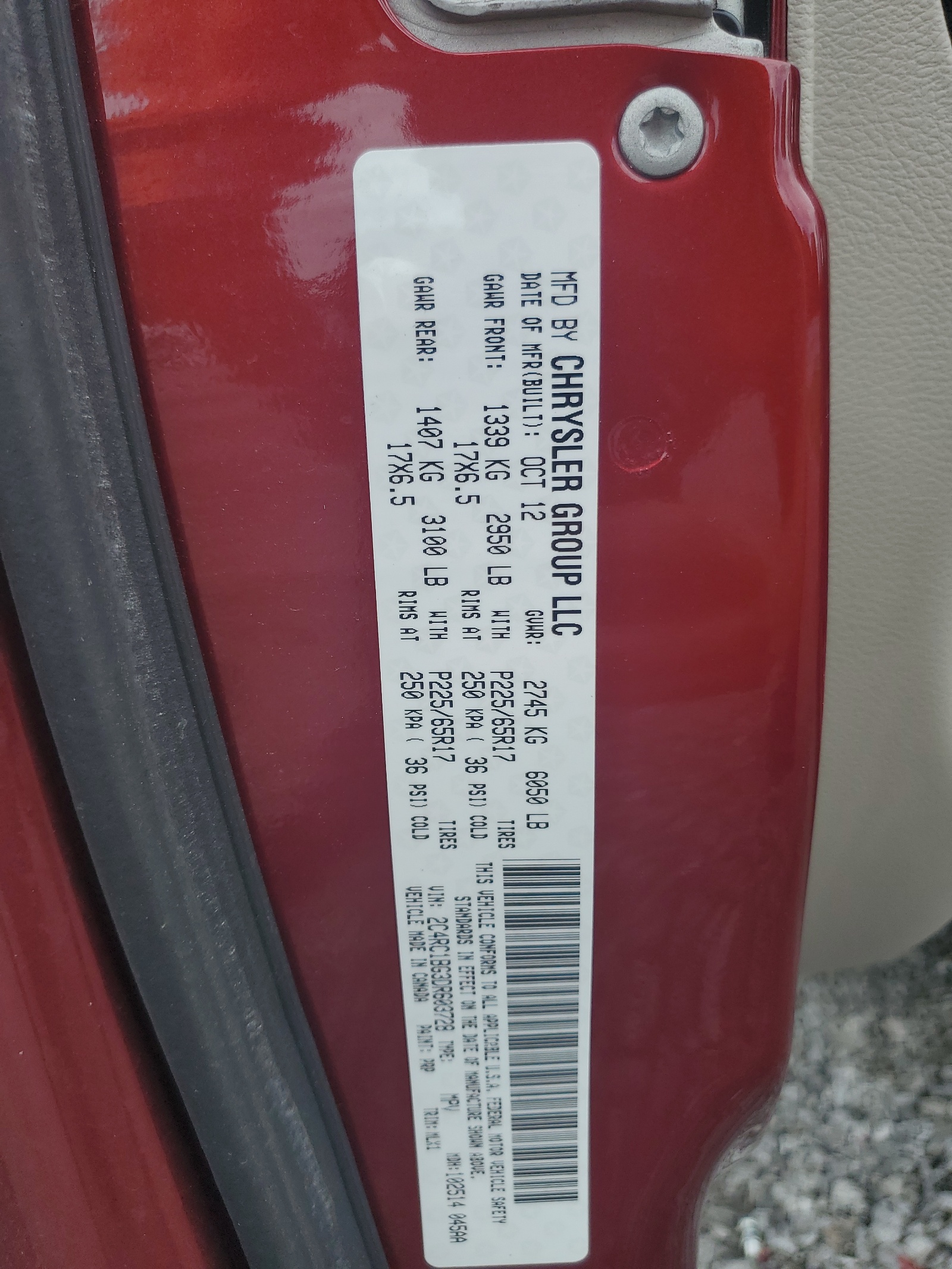 2C4RC1BG3DR603728 2013 Chrysler Town & Country Touring