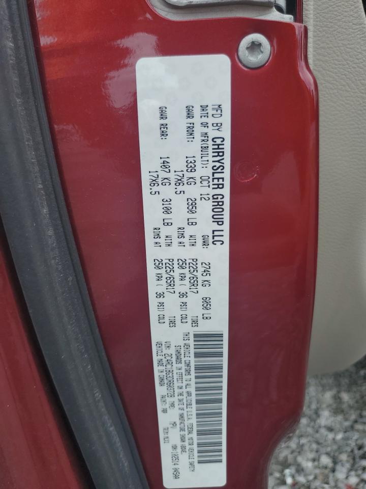 2013 Chrysler Town & Country Touring VIN: 2C4RC1BG3DR603728 Lot: 64555864