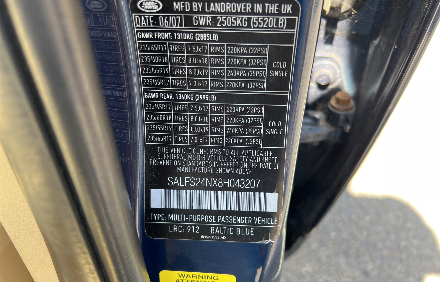 SALFS24NX8H043207 2008 Land Rover Lr2 Se Technology