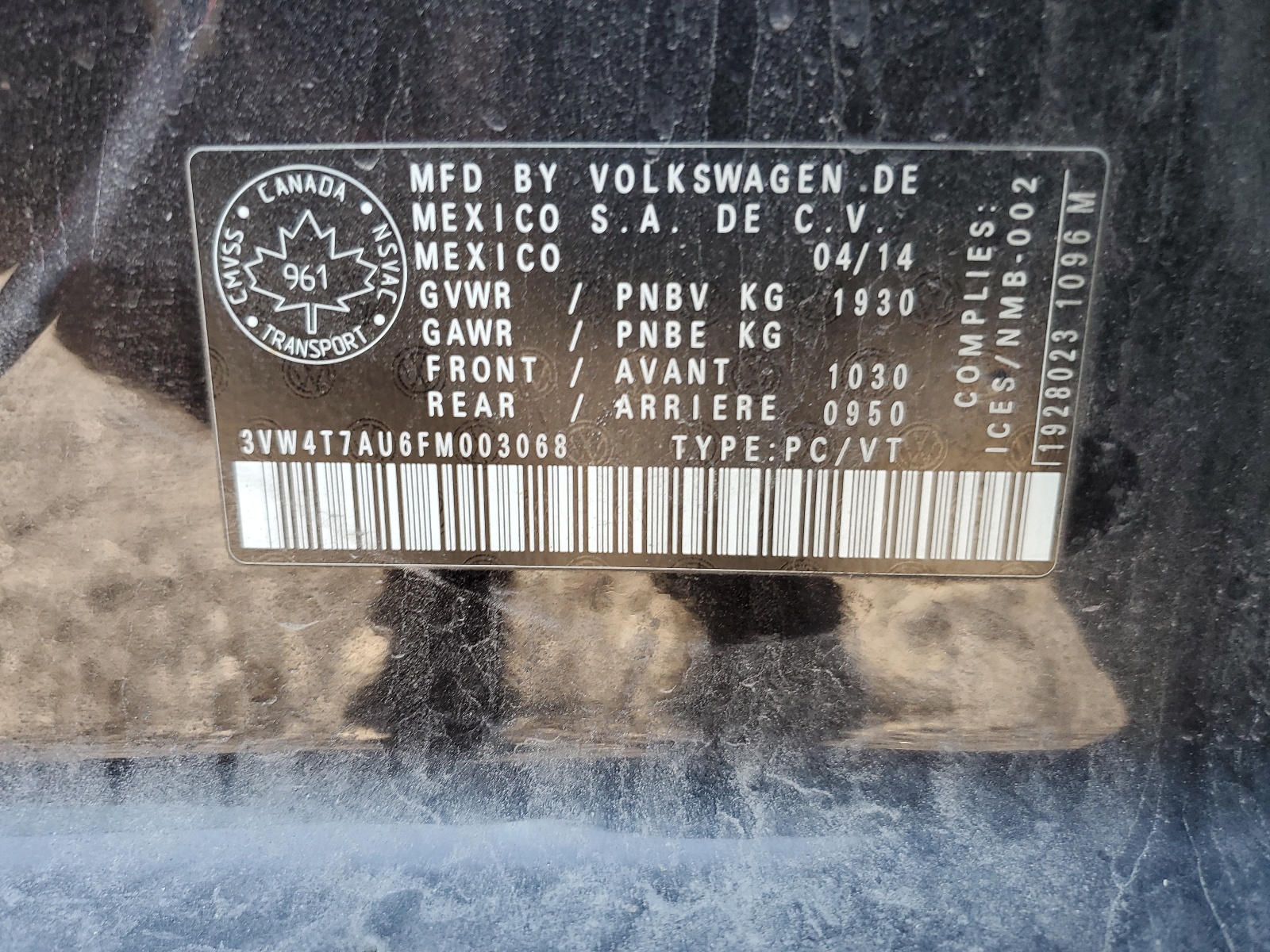 3VW4T7AU6FM003068 2015 Volkswagen Gti