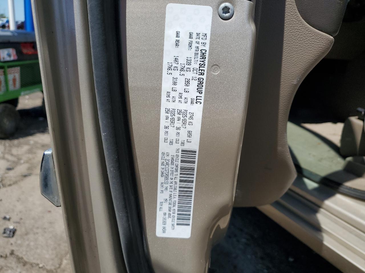 2013 Chrysler Town & Country Touring L VIN: 2C4RC1CG7DR589153 Lot: 60233894